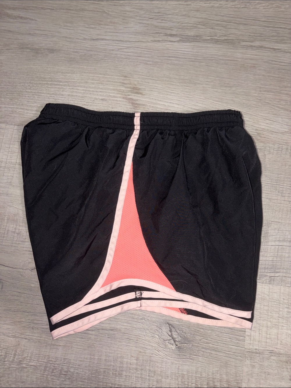 Nike Women’s Black Athletic Shorts with Pink Accents - Picture 2 of 4